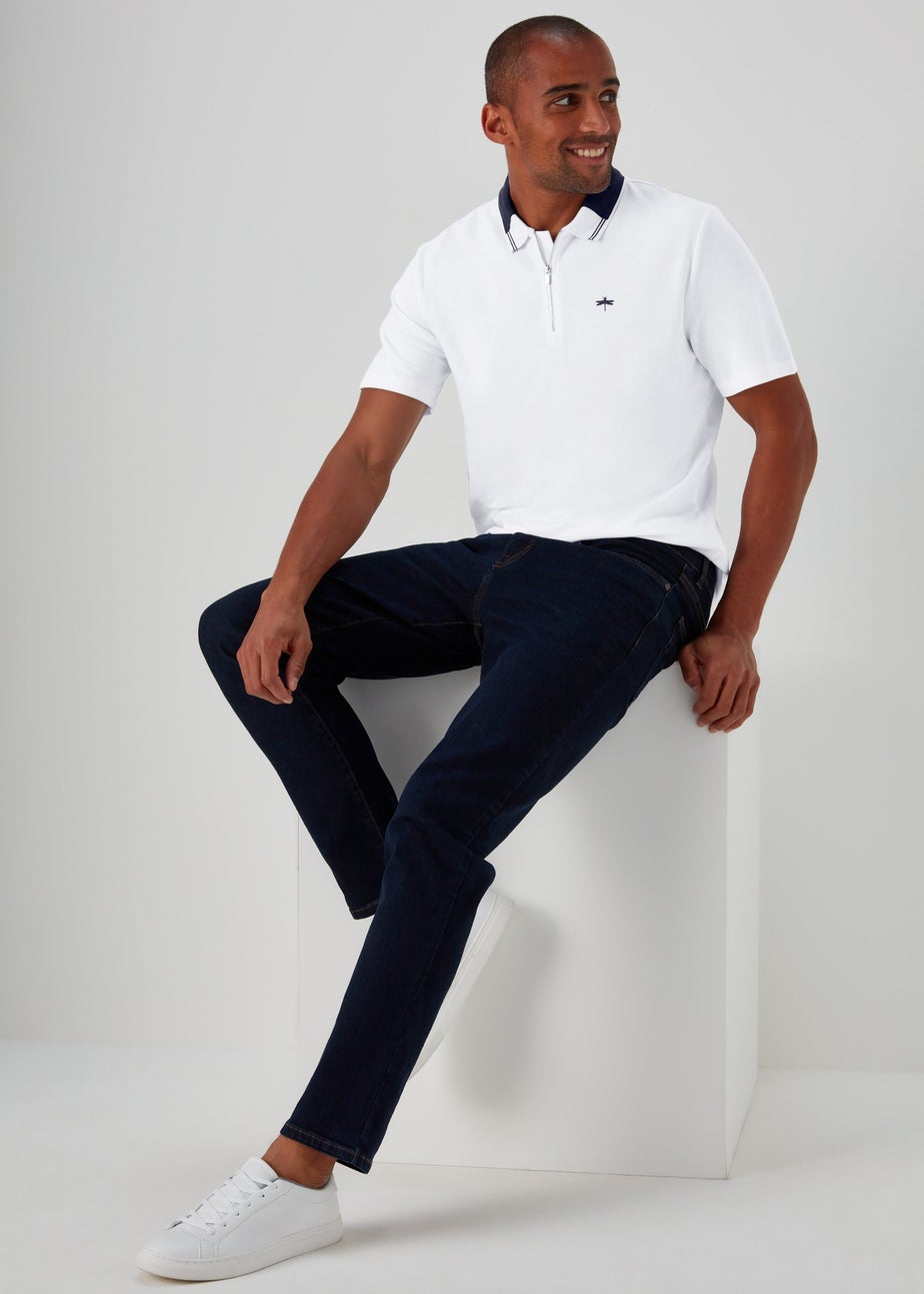 White Modal Polo Shirt