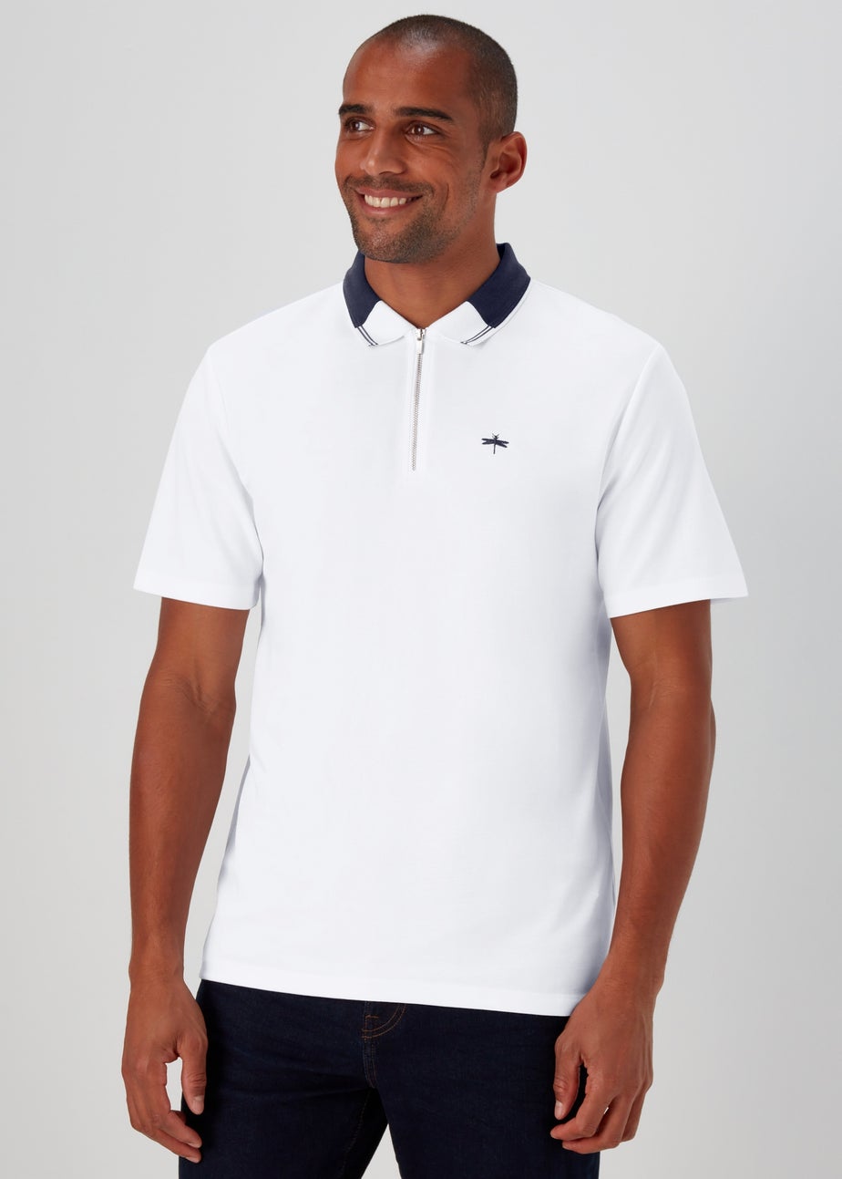 White Modal Polo Shirt