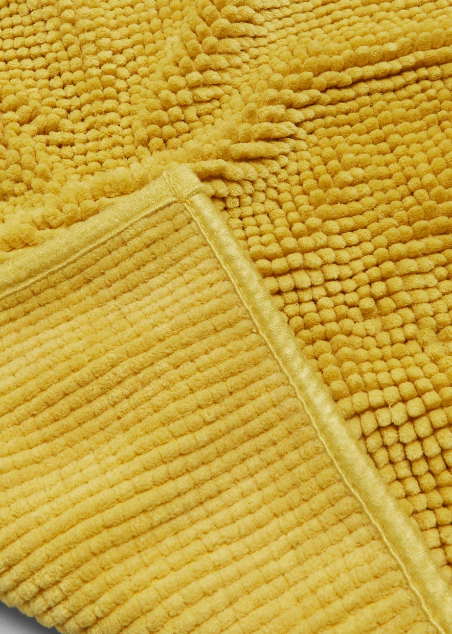 Yellow Chenille Bath Mat