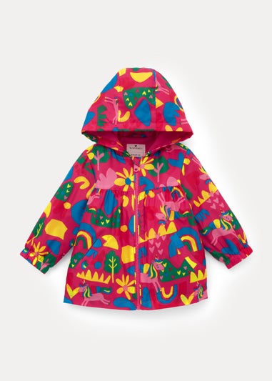 Girls Pink Unicorn Print Raincoat (9mths-6yrs)