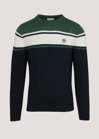 Green Block Print Soft Touch Jumper