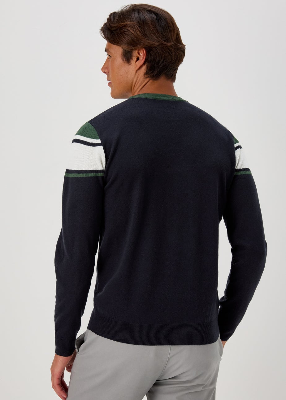 Green Block Print Soft Touch Jumper