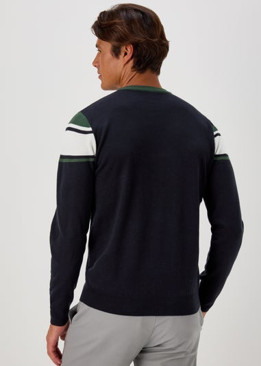 Green Block Print Soft Touch Jumper