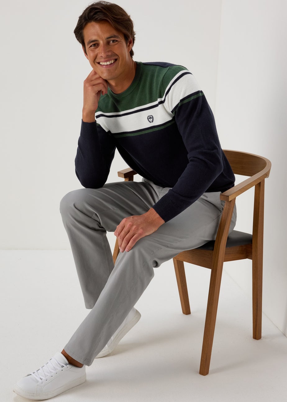 Green Block Print Soft Touch Jumper