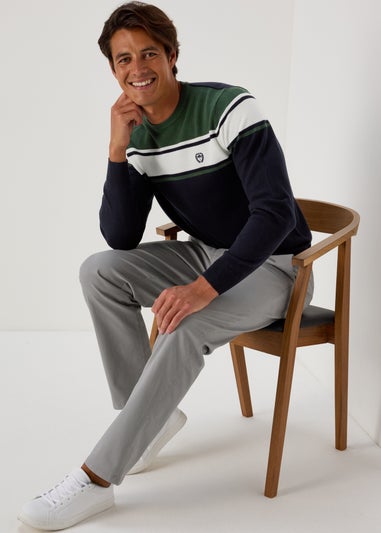 Green Block Print Soft Touch Jumper