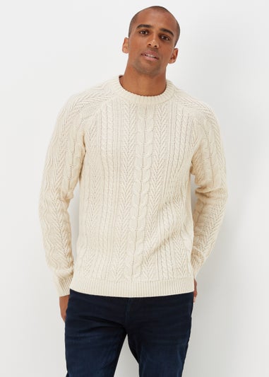 Ecru Cable Knit Jumper