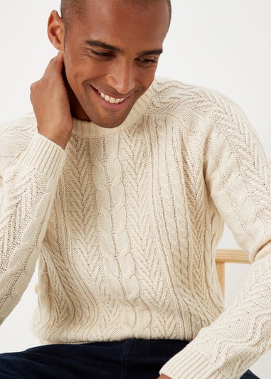 Ecru Cable Knit Jumper