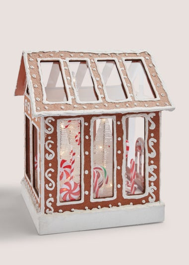 Gingerbread LED Greenhouse (26cm x 22cm x 30cm)