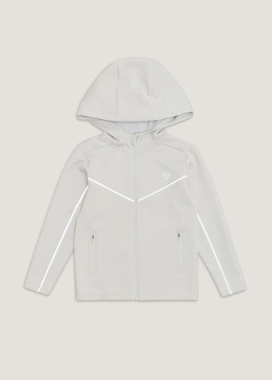 Boys Grey Zip Up Sports Hoodie (4-13yrs)
