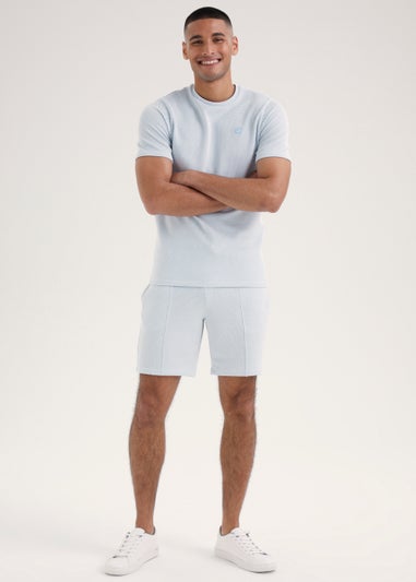 Blue Checkboard Co-Ord T-Shirt