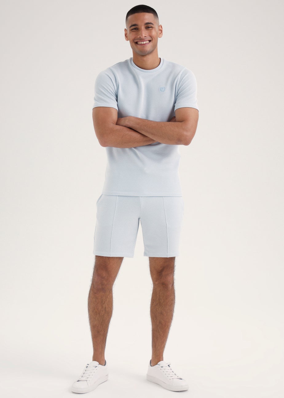 Blue Checkboard Co-Ord T-Shirt