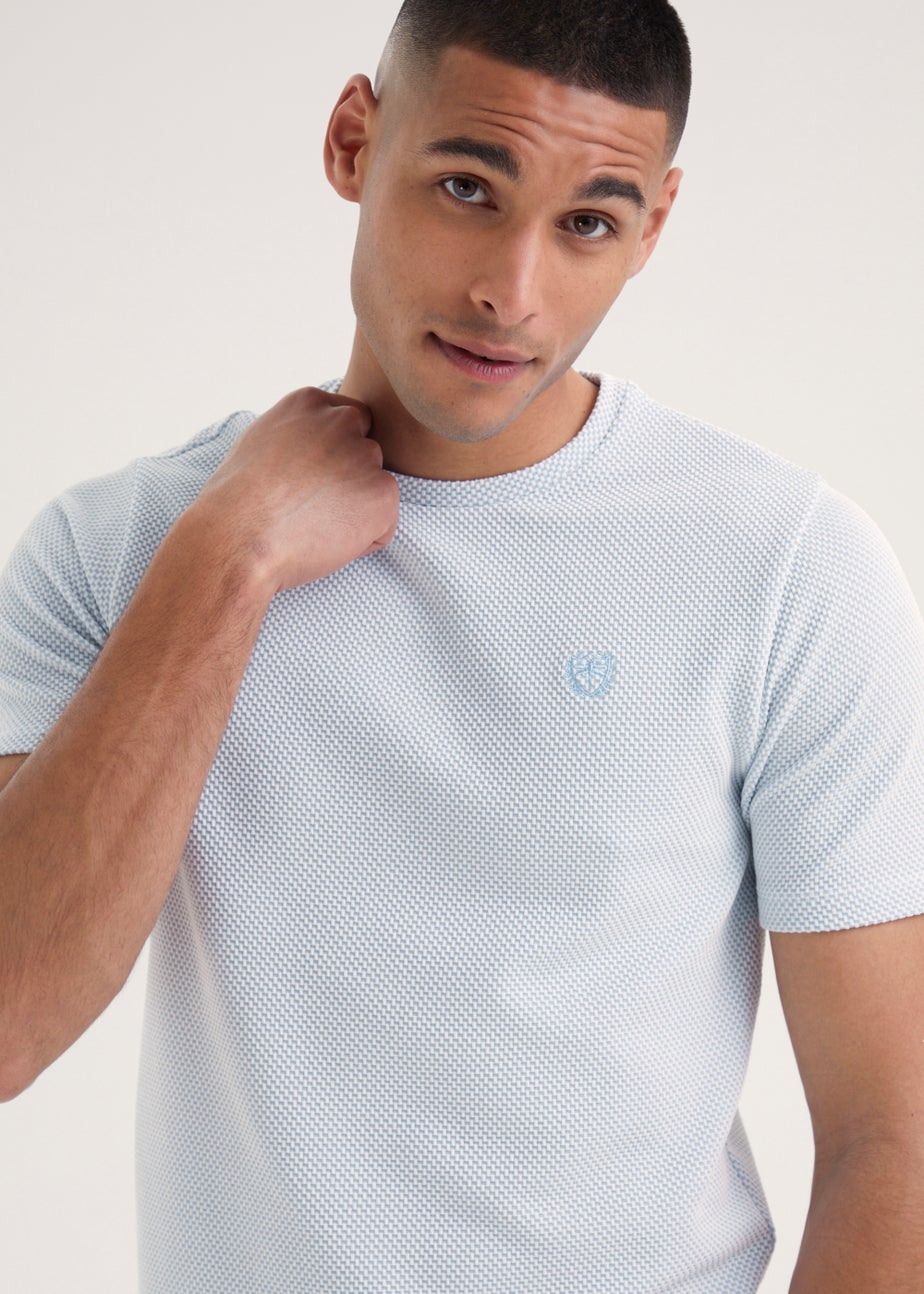 Blue Checkboard Co-Ord T-Shirt