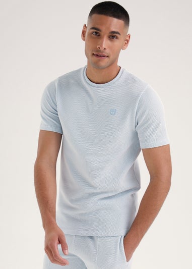 Blue Checkboard Co-Ord T-Shirt