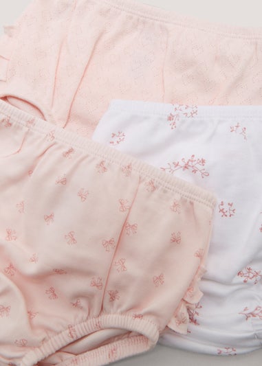 Baby 3 Pack Pink Frill Knickers (Newborn-23mths)