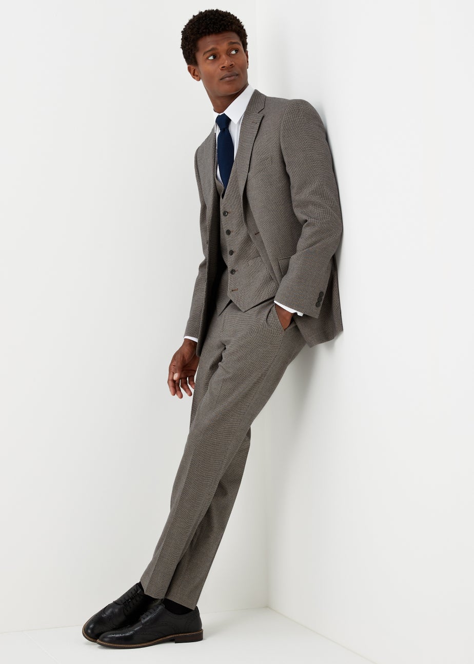 Taylor & Wright Severn Brown Tailored Fit Trousers