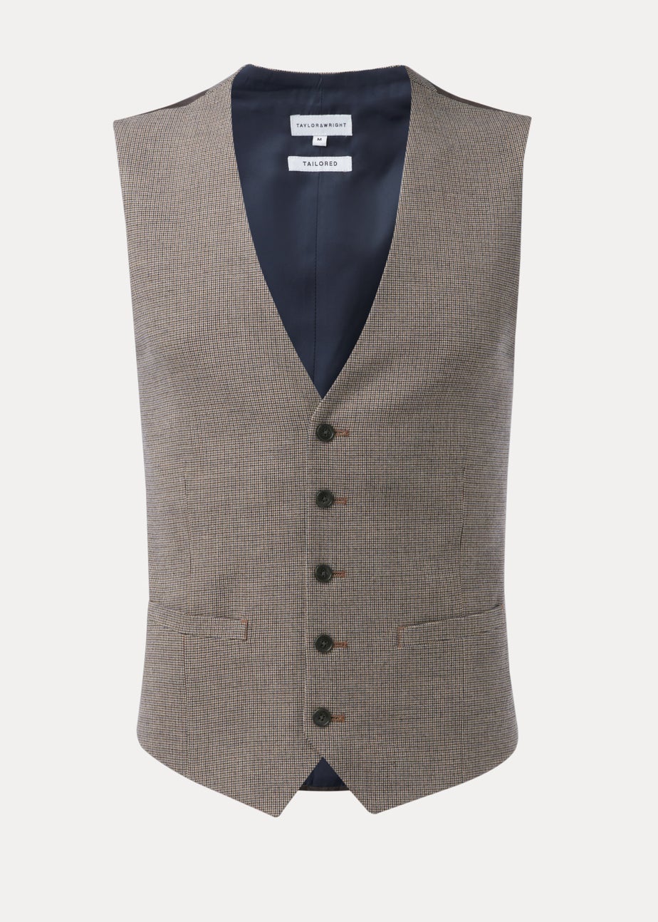 Taylor & Wright Severn Brown Suit Waistcoat