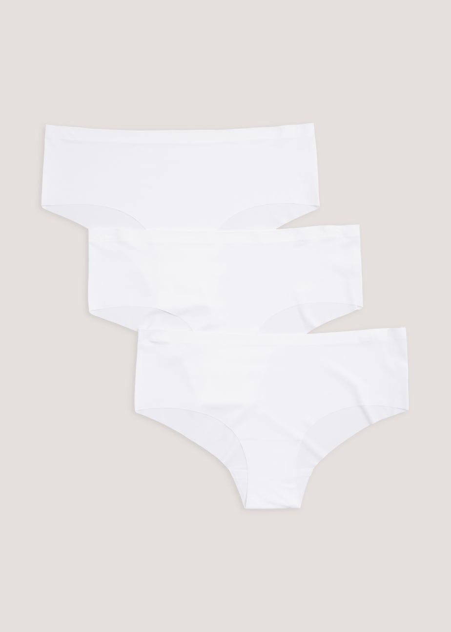 3 Pack White No VPL Short Knickers
