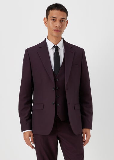 Taylor & Wright Putney Plum Slim Fit Suit Jacket