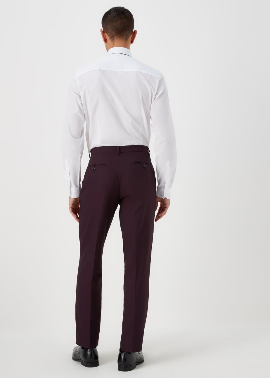 Taylor & Wright Putney Plum Slim Fit Suit Trousers