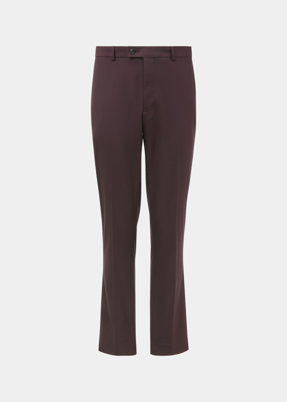 Taylor & Wright Putney Plum Slim Fit Suit Trousers