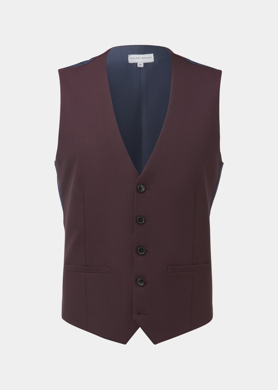 Taylor & Wright Putney Plum Suit Waistcoat