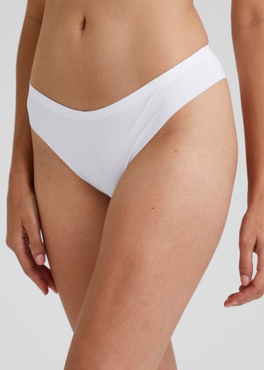 3 Pack White NO VPL Brazilian Knickers