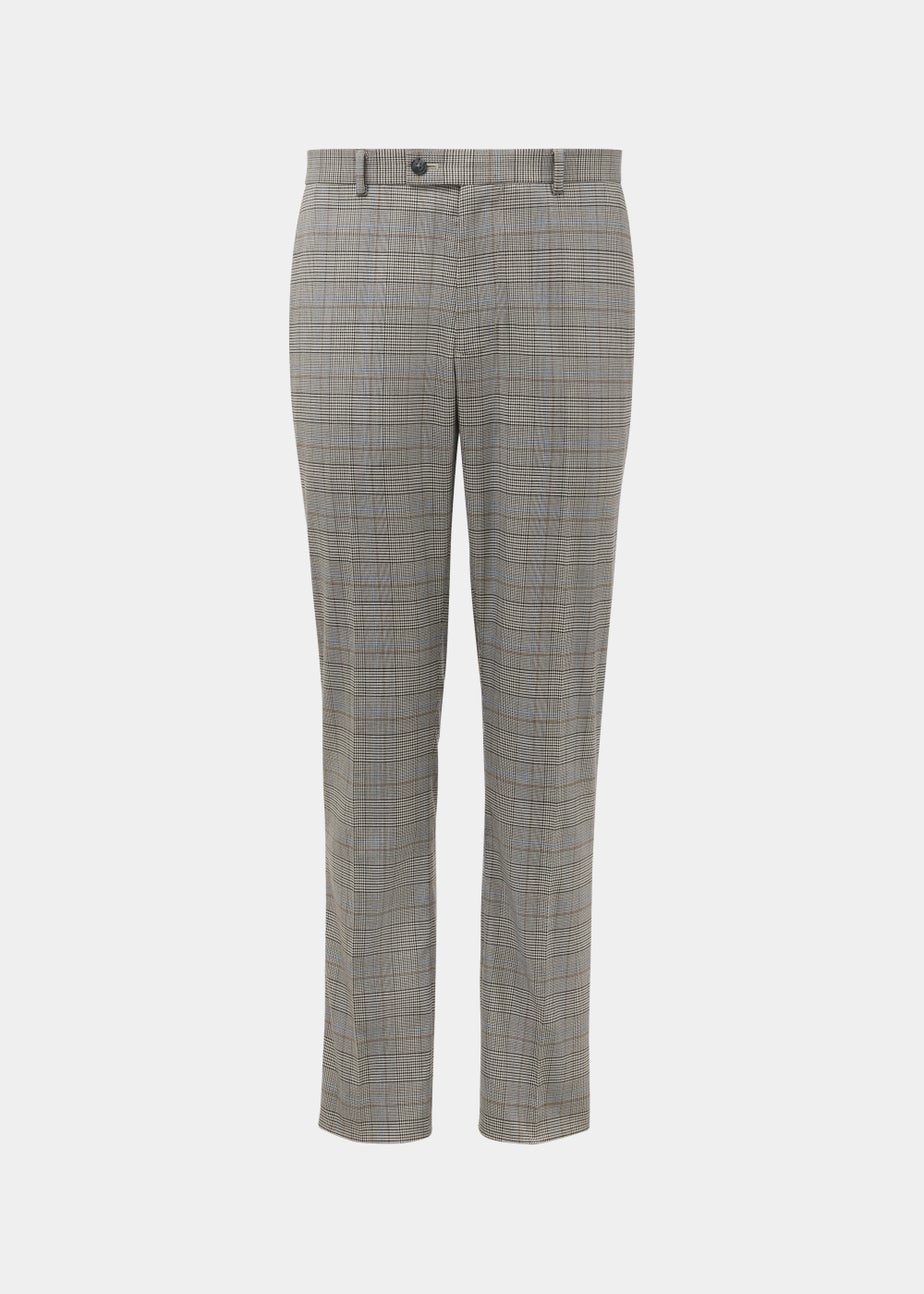 Taylor & Wright Chelsea Stone Check Slim Fit Suit Trousers