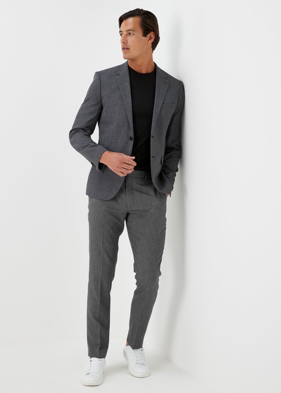 Taylor & Wright Albert Charcoal Skinny Fit Suit Trousers