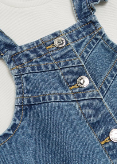 Girls Denim Pinafore Dress & T-Shirt Set (4-13yrs)