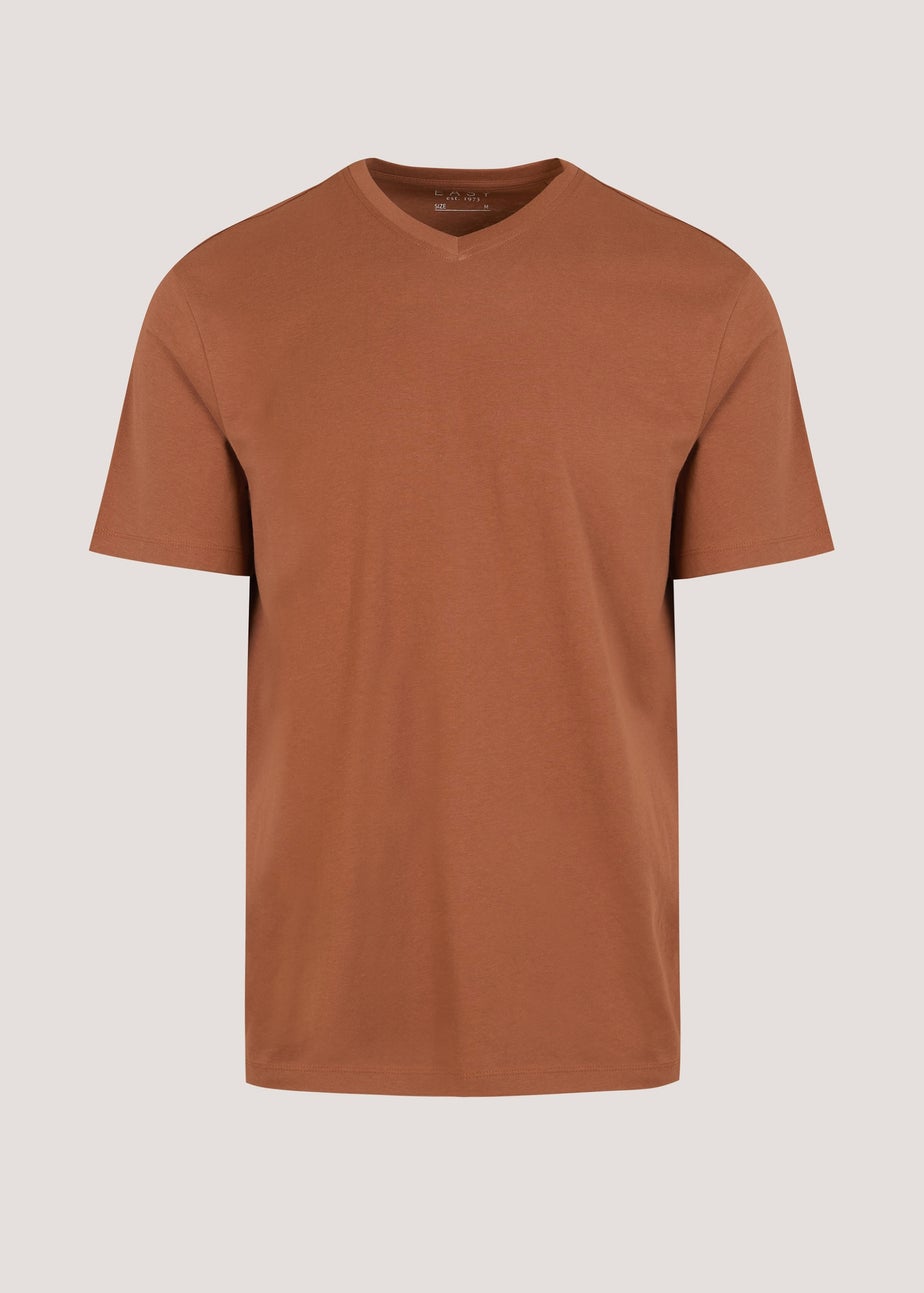 Brown Essential V-Neck T-Shirt
