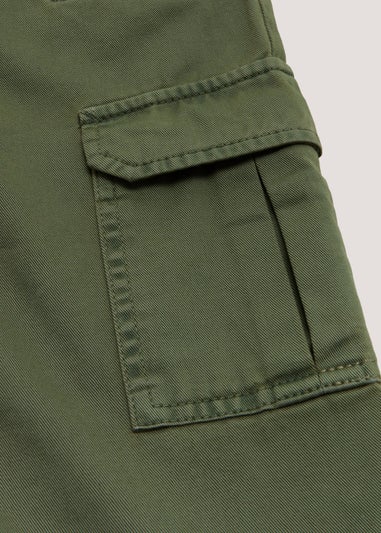 Girls Khaki Straight Fit Cargo Trousers (4-15yrs)