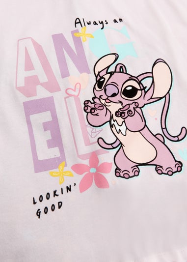 Kids Lilac Disney Lilo & Stitch Short Pyjama Set (4-11yrs)