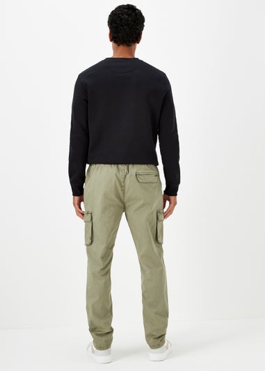 Sage Dyed Slim Fit Cargo Trousers