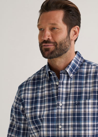 Lincoln Navy Check Long Sleeve Shirt