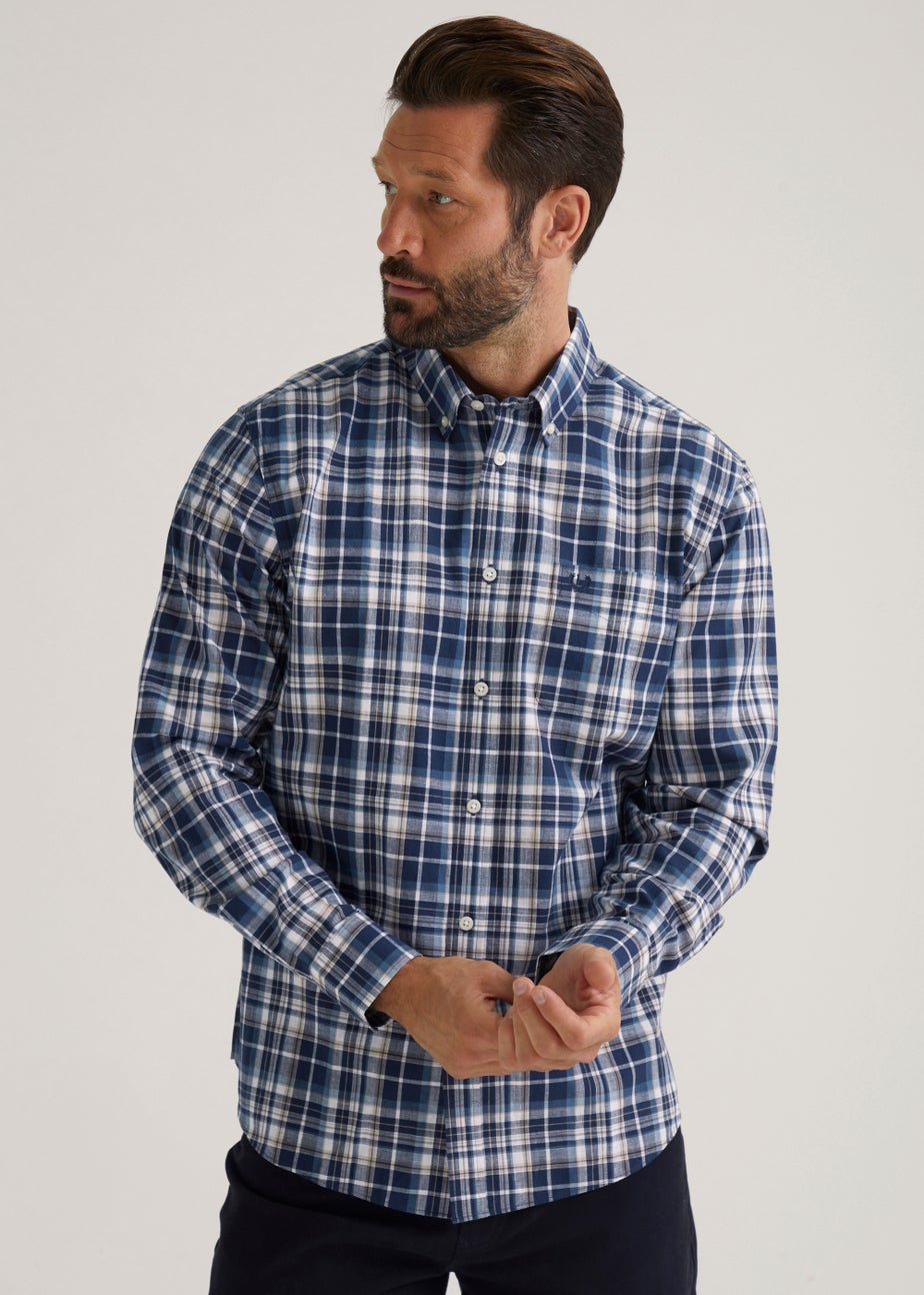 Lincoln Navy Check Long Sleeve Shirt