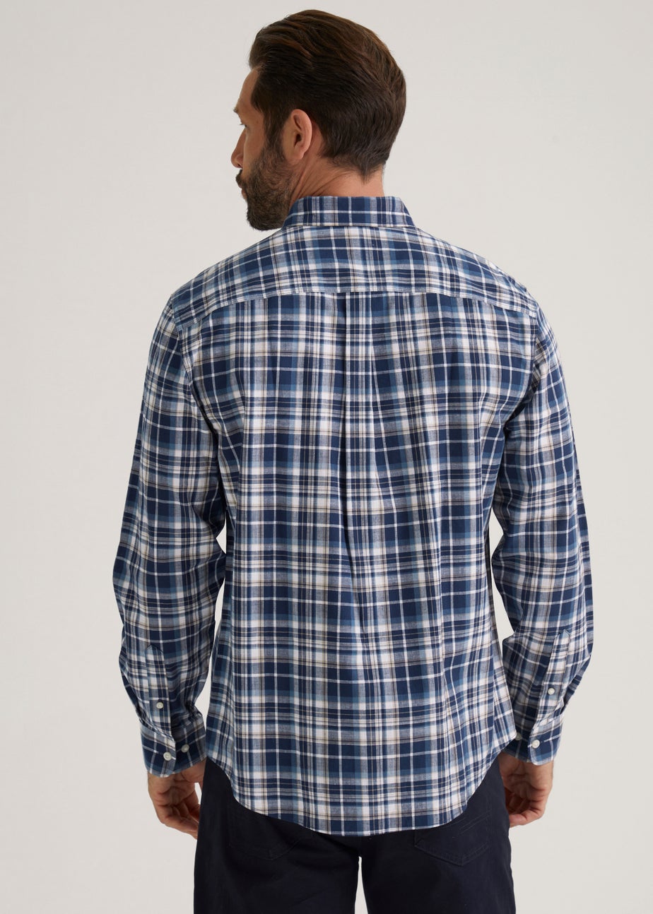 Lincoln Navy Check Long Sleeve Shirt