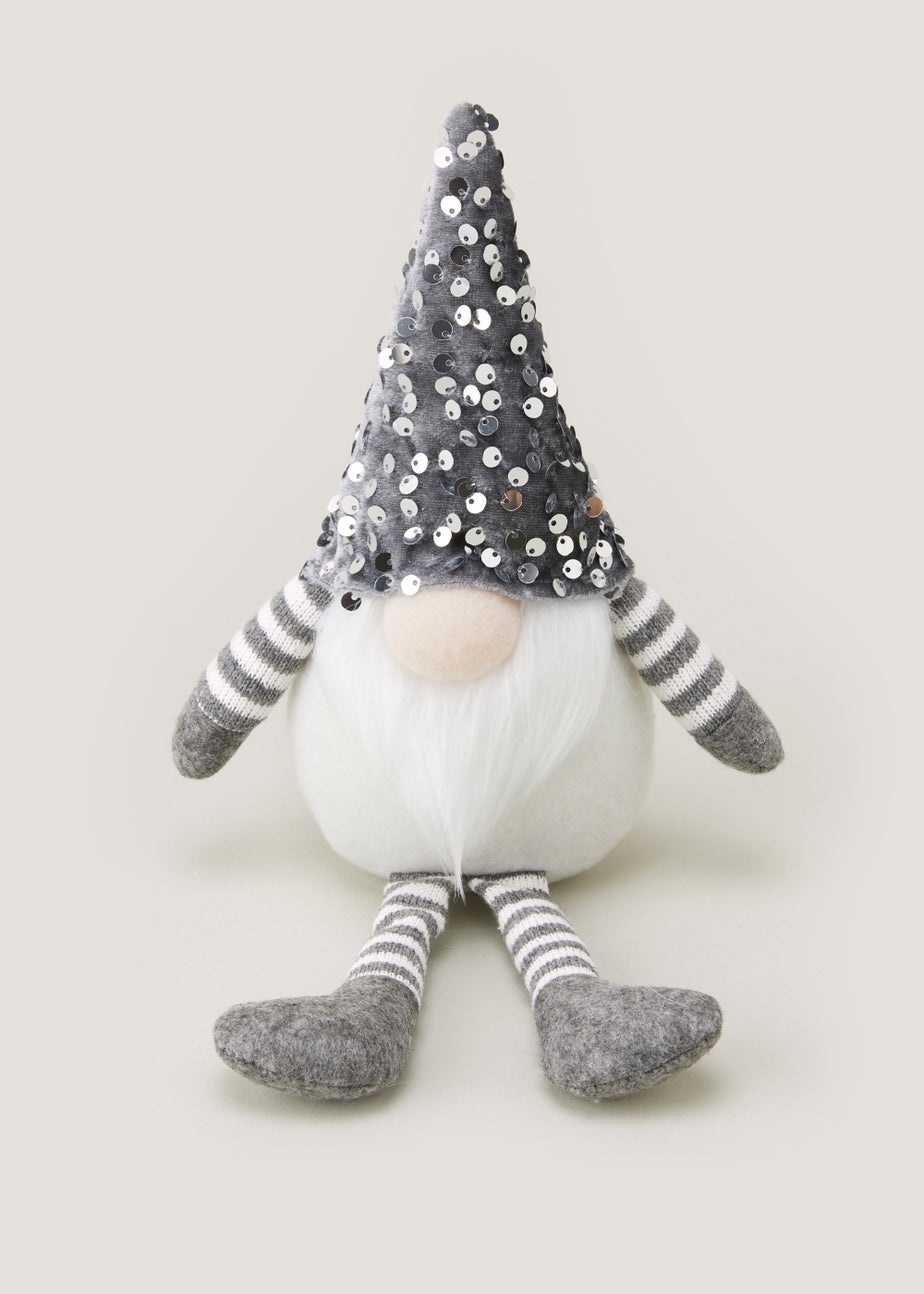 Silver Dangly Leg Christmas Gonk (13cm x 7.5cm x 24cm)