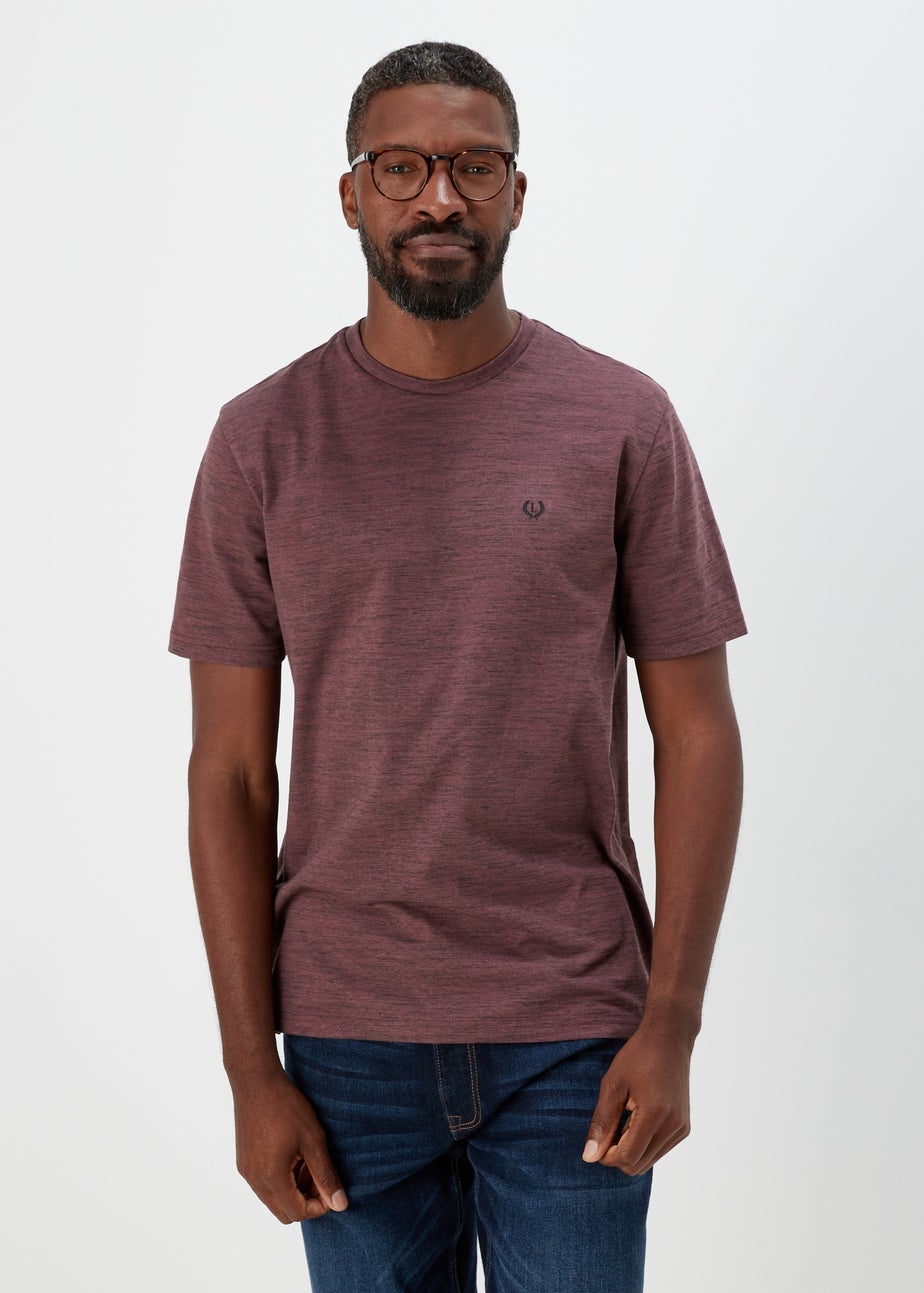 Lincoln Burgundy Space Dye T-Shirt
