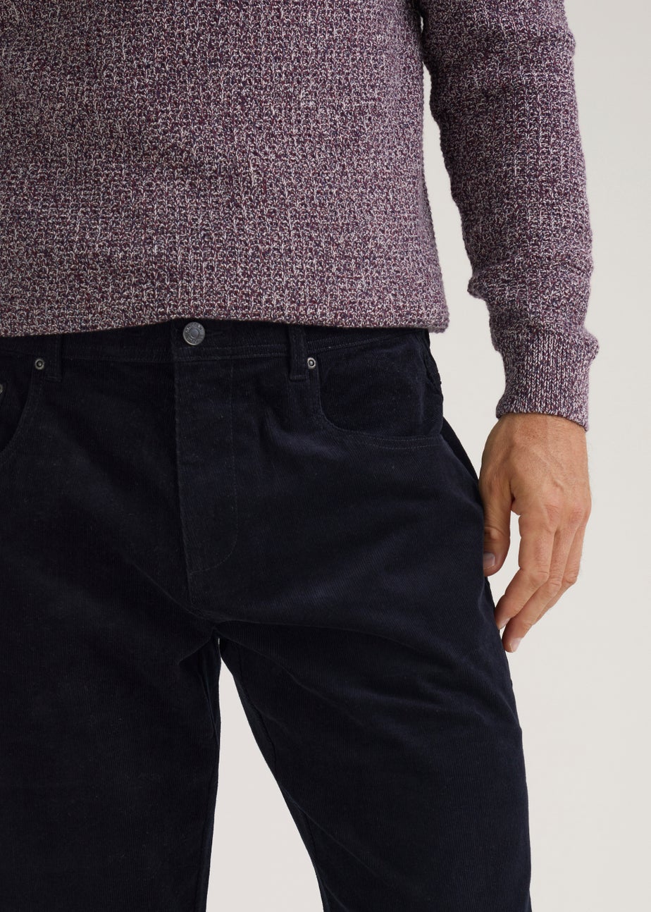 Lincoln Navy 5 Pocket Cord Trousers