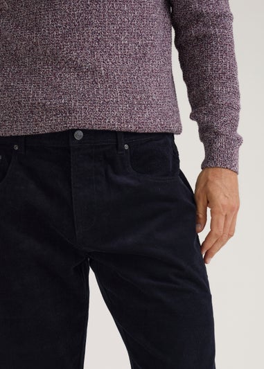 Lincoln Navy 5 Pocket Cord Trousers