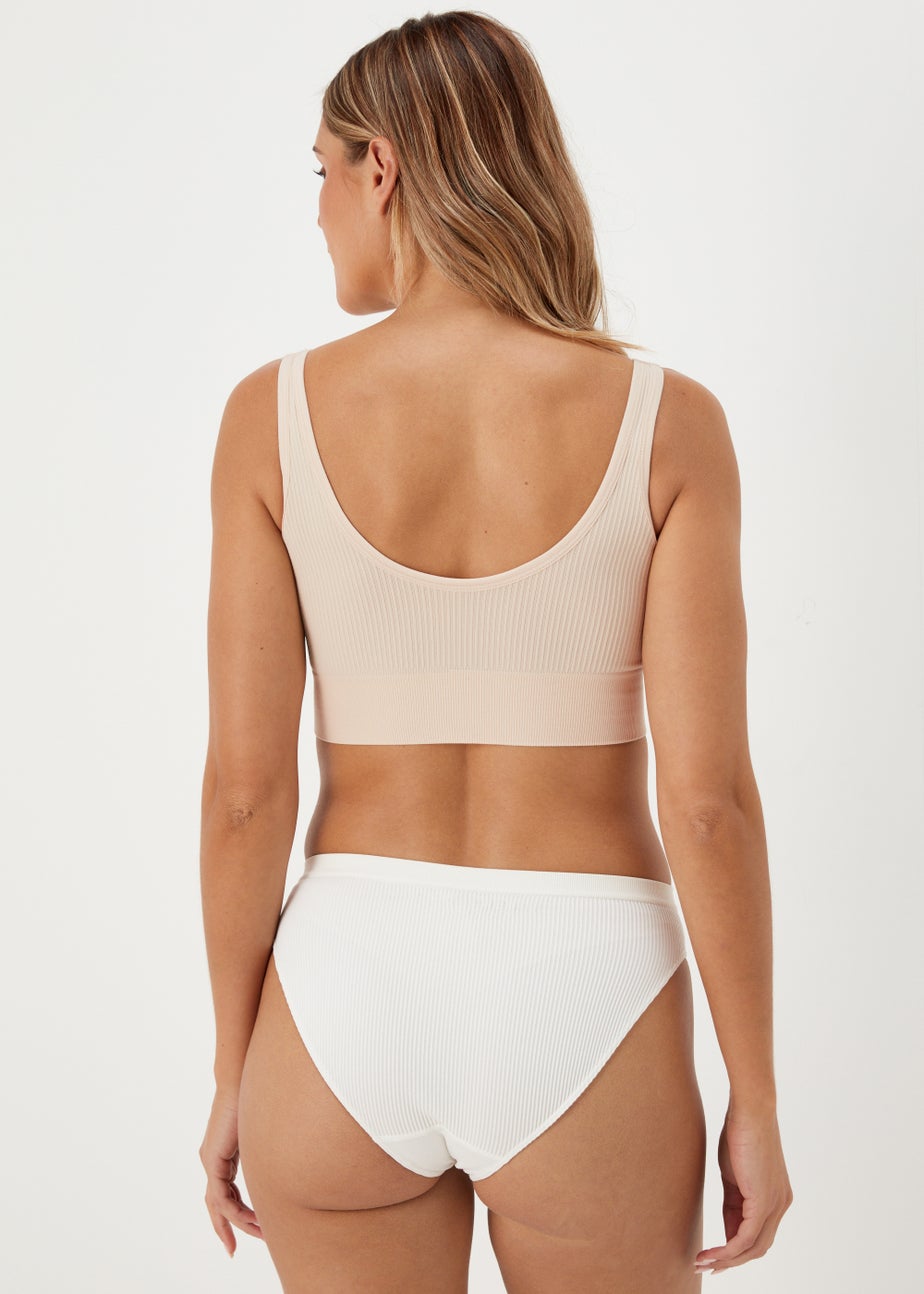 2 Pack Navy & Nude Seamless Bralettes