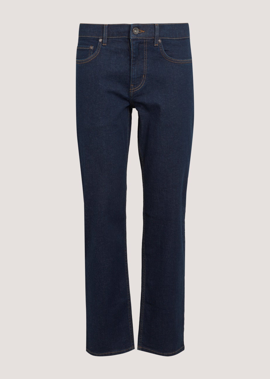 Raw Wash Stretch Straight Fit Jeans