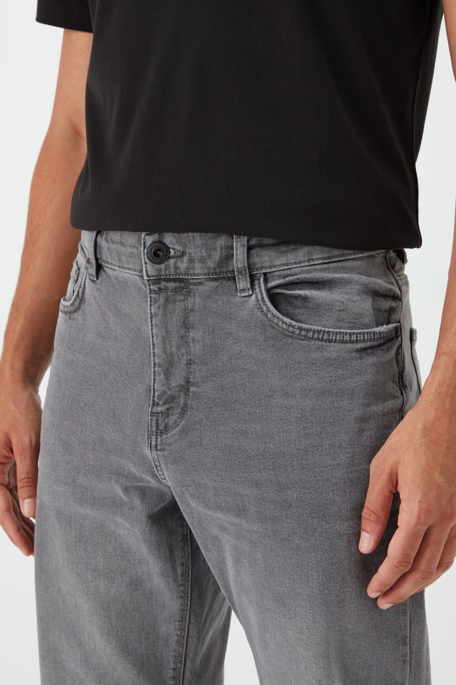 Grey Straight Fit Jeans