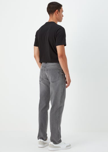 Grey Straight Fit Jeans