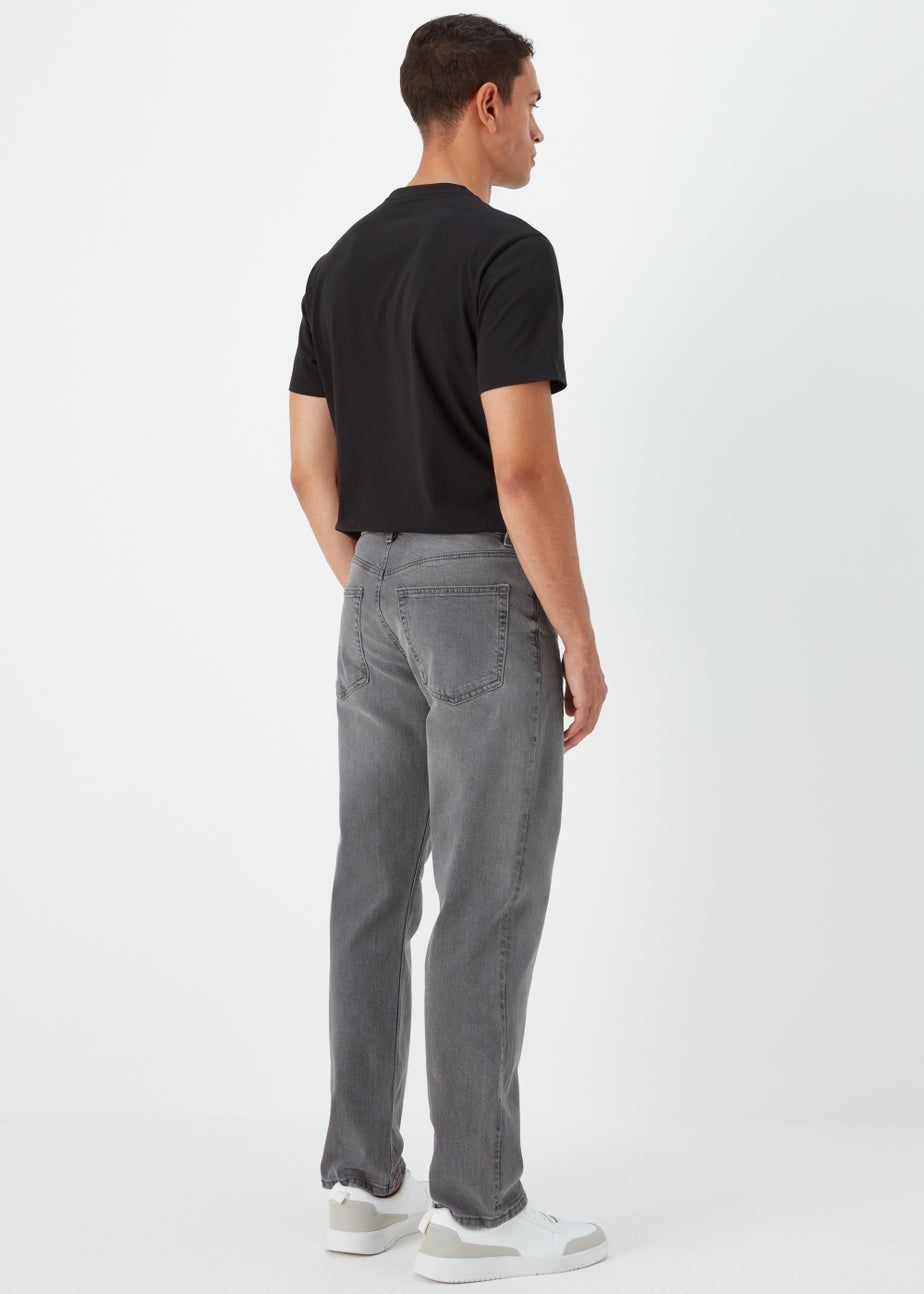 Grey Straight Fit Jeans