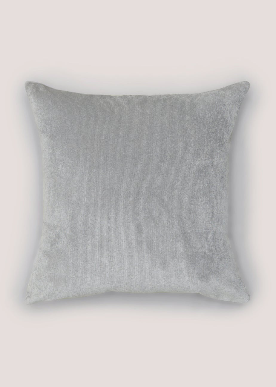 Grey Soft Velour Cushion