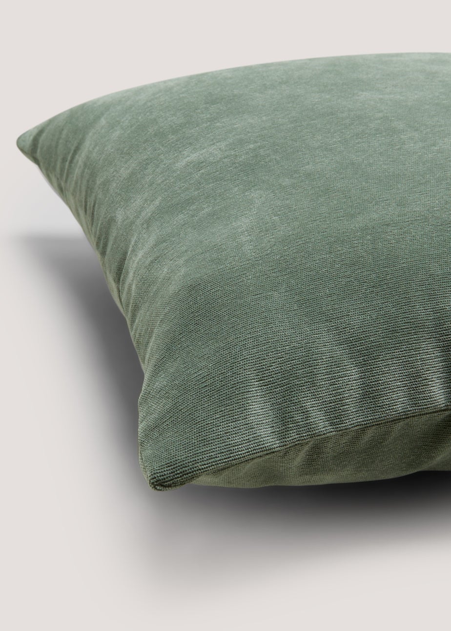 Green Soft Velour Cushion (43cm x 43cm)