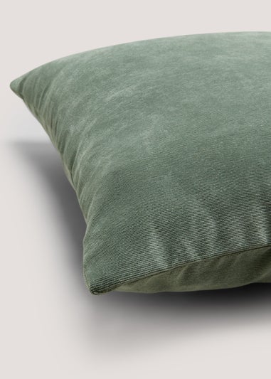 Green Soft Velour Cushion (43cm x 43cm)