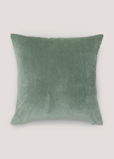 Green Soft Velour Cushion (43cm x 43cm)