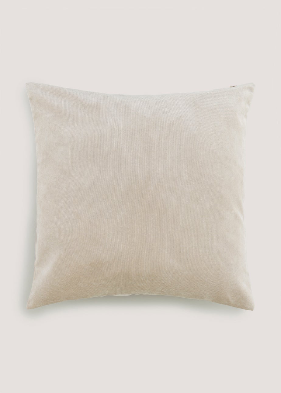 Beige Large Soft Velour Cushion